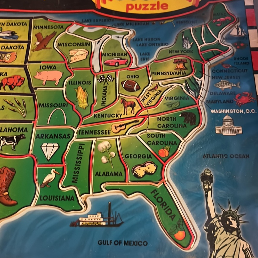 Melissa & Doug USA map sound puzzle - Picture 4 of 10